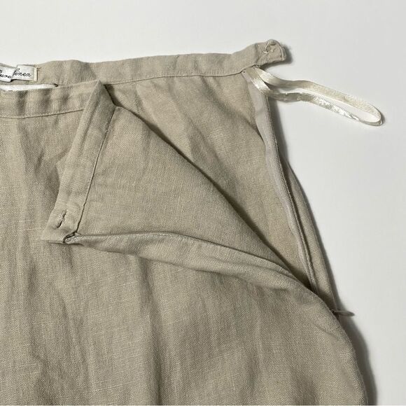 John Paul Richard Outfit Petite 100% Pure Linen Tan Pants Women's Size 10P - Picture 4 of 9